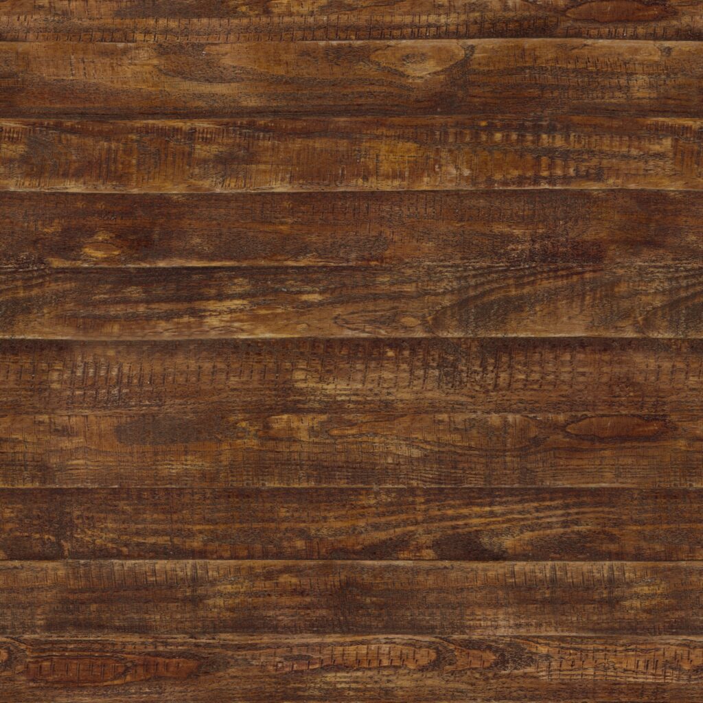 Polyhaven free 2k pine wood texture with coated finish: warm brown planks, visible knots, rough-hewn grain and subtle varnish sheen.